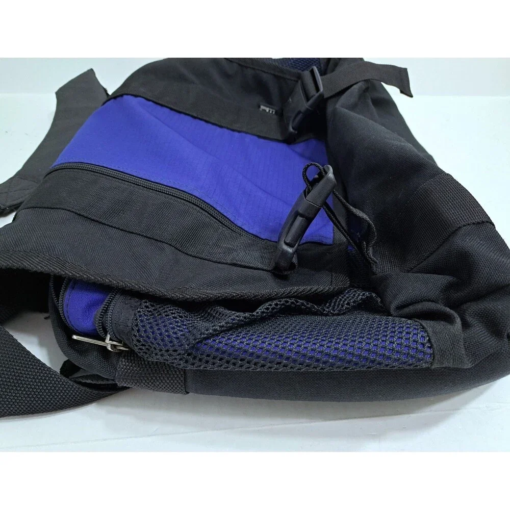 LL Bean Big Briefcase Messenger Bag Laptop Crossbody Black Blue Travel OFM42